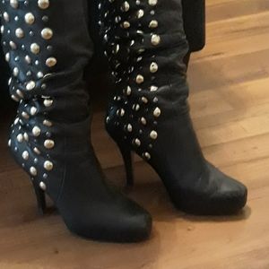 Bold studded boots